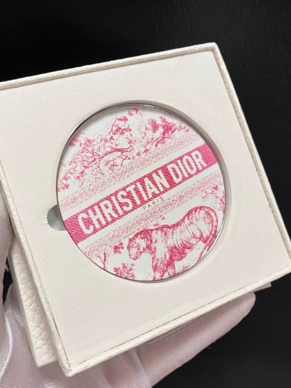 Dior Beauty Pink White Tiger Compact Mirror